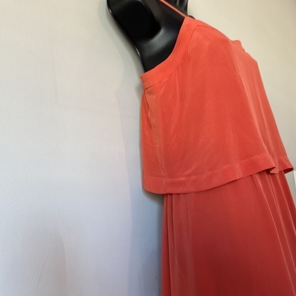 Madewell Camisole Overlay orange Silk Slipdress size 2 - Picture 5 of 16